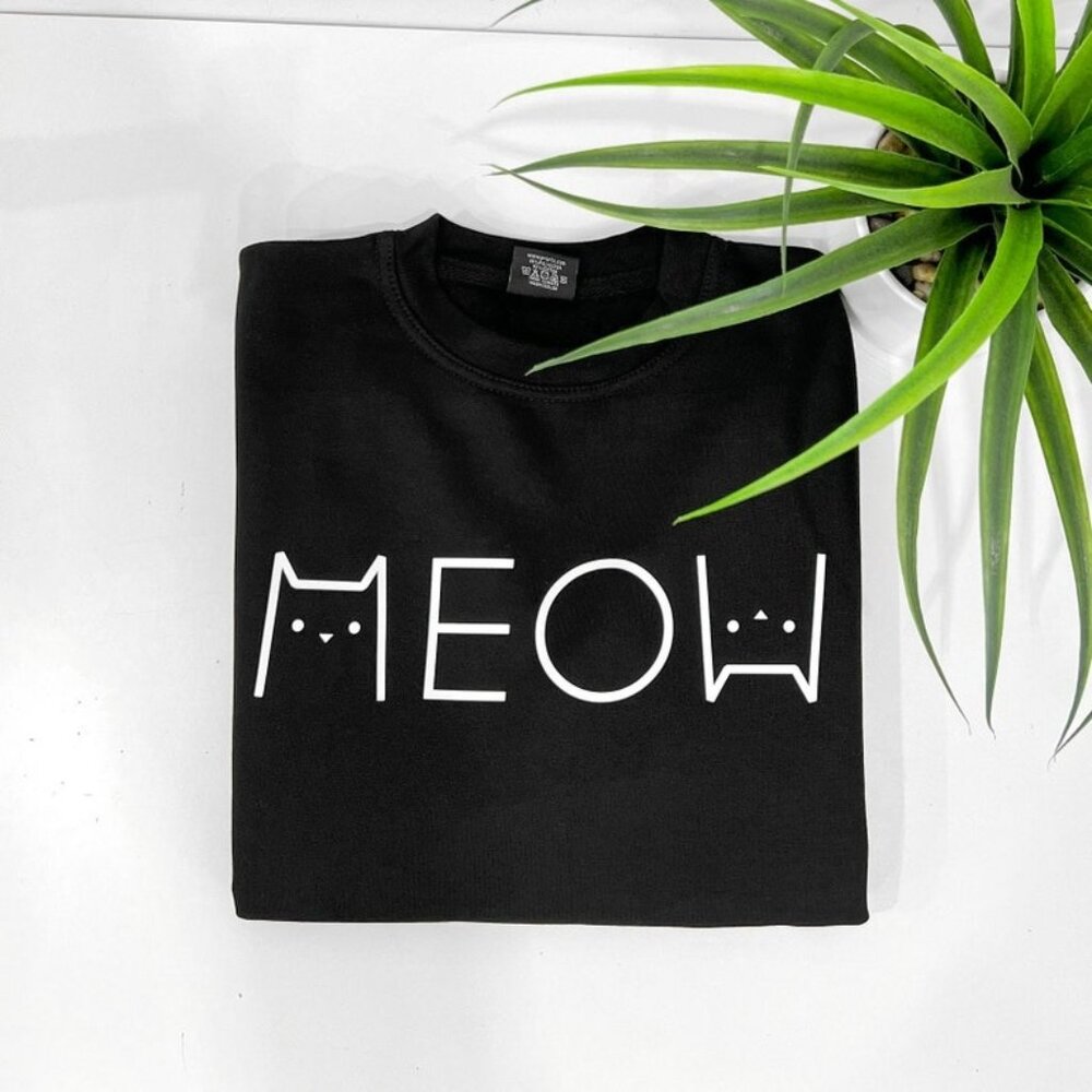 Meow Cat Tshirt, Cute Cat Shirt, Cat Lover Shirt